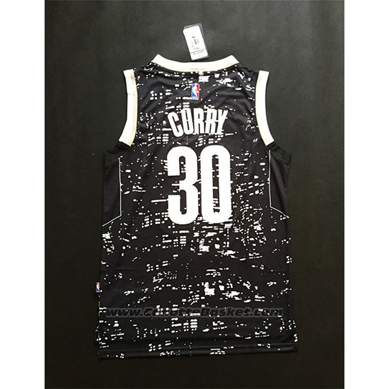 Maglia Luci Della Citta Golden State Warriors Stephen Curry #30 Nero